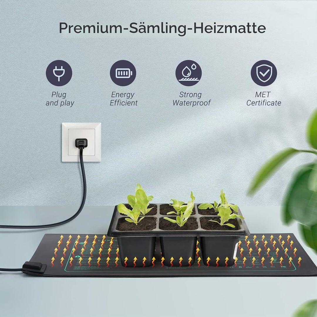 LUXBIRD Heizmatte Setzling Heizmatte Wärmematte Reptil Dragon Temperatur Heizkissen Amphibien Pet Ma