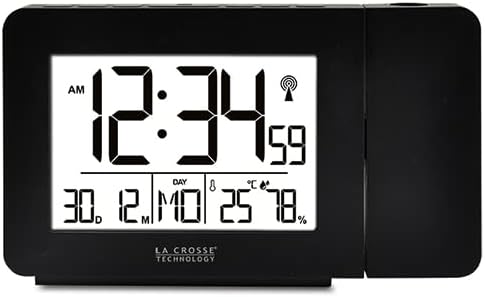 La Crosse Technology - WT522 Funkwecker mit Projektion – Schwarz