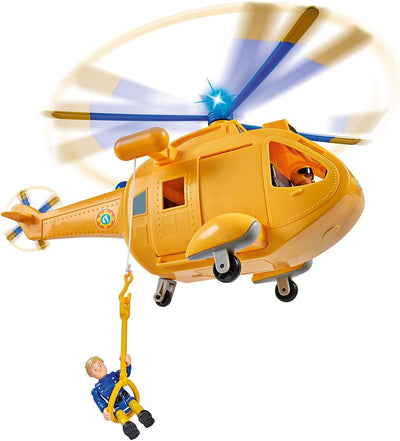 Simba 109251002 - Feuerwehrmann Sam Hubschrauber Wallaby II (34 cm, 6 Sitzplätze) für Kinder ab 3 Ja