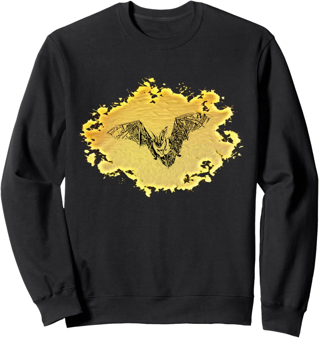 Fledermaus Motiv Nacht Vampire Halloween Flügel Fledermäuse Sweatshirt