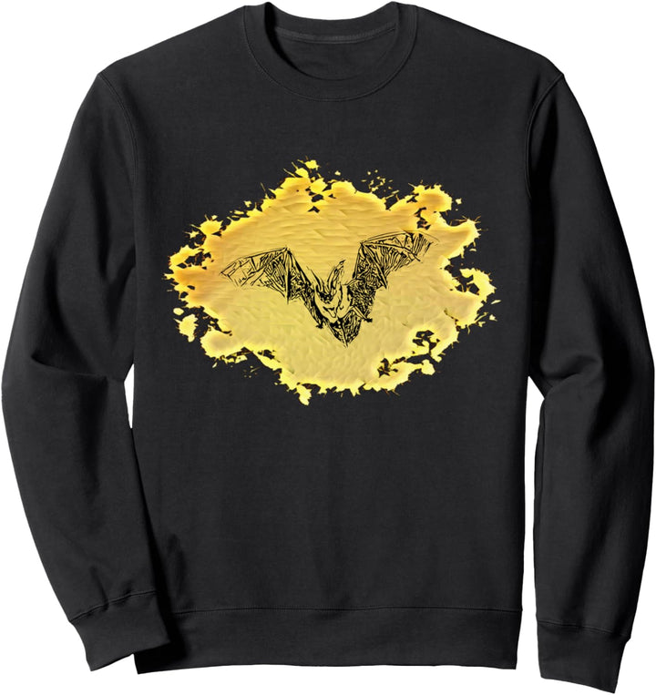Fledermaus Motiv Nacht Vampire Halloween Flügel Fledermäuse Sweatshirt