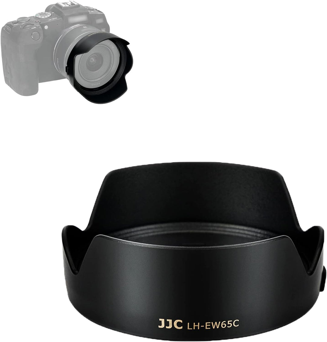 JJC Bajonett Gegenlichtblende Streulichtblende für Canon RF 16 mm f/2.8 STM Objektiv auf Canon EOS R