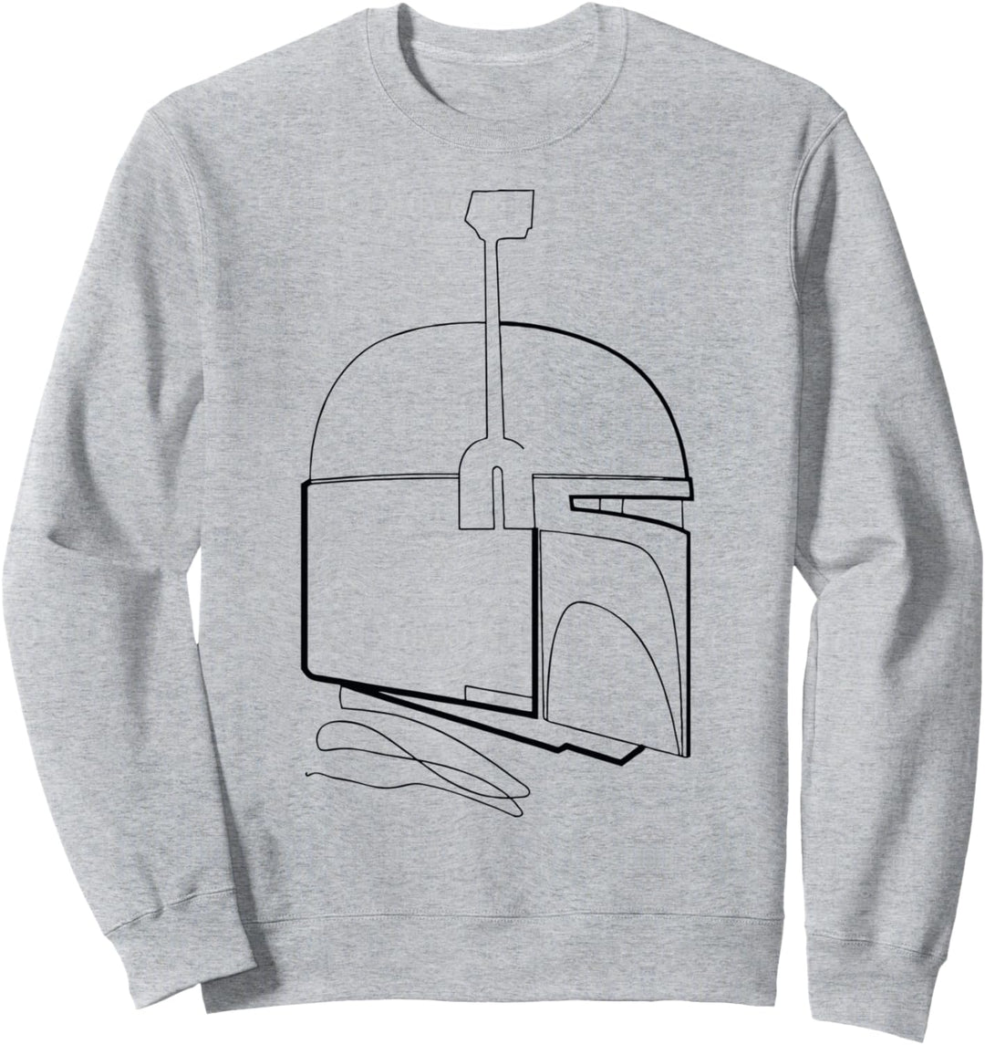 Star Wars Boba Fett One Line Sketched Portrait Sweatshirt