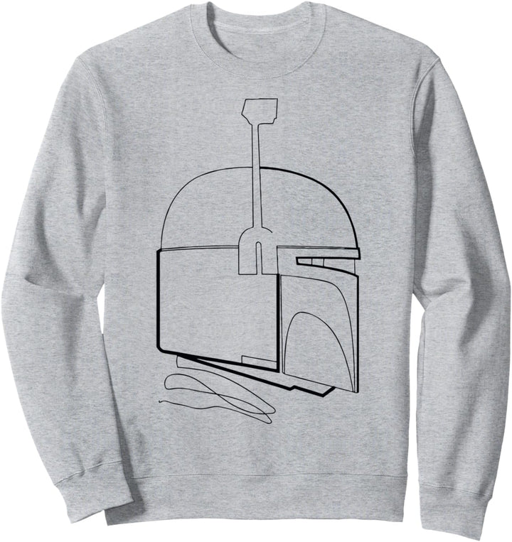 Star Wars Boba Fett One Line Sketched Portrait Sweatshirt