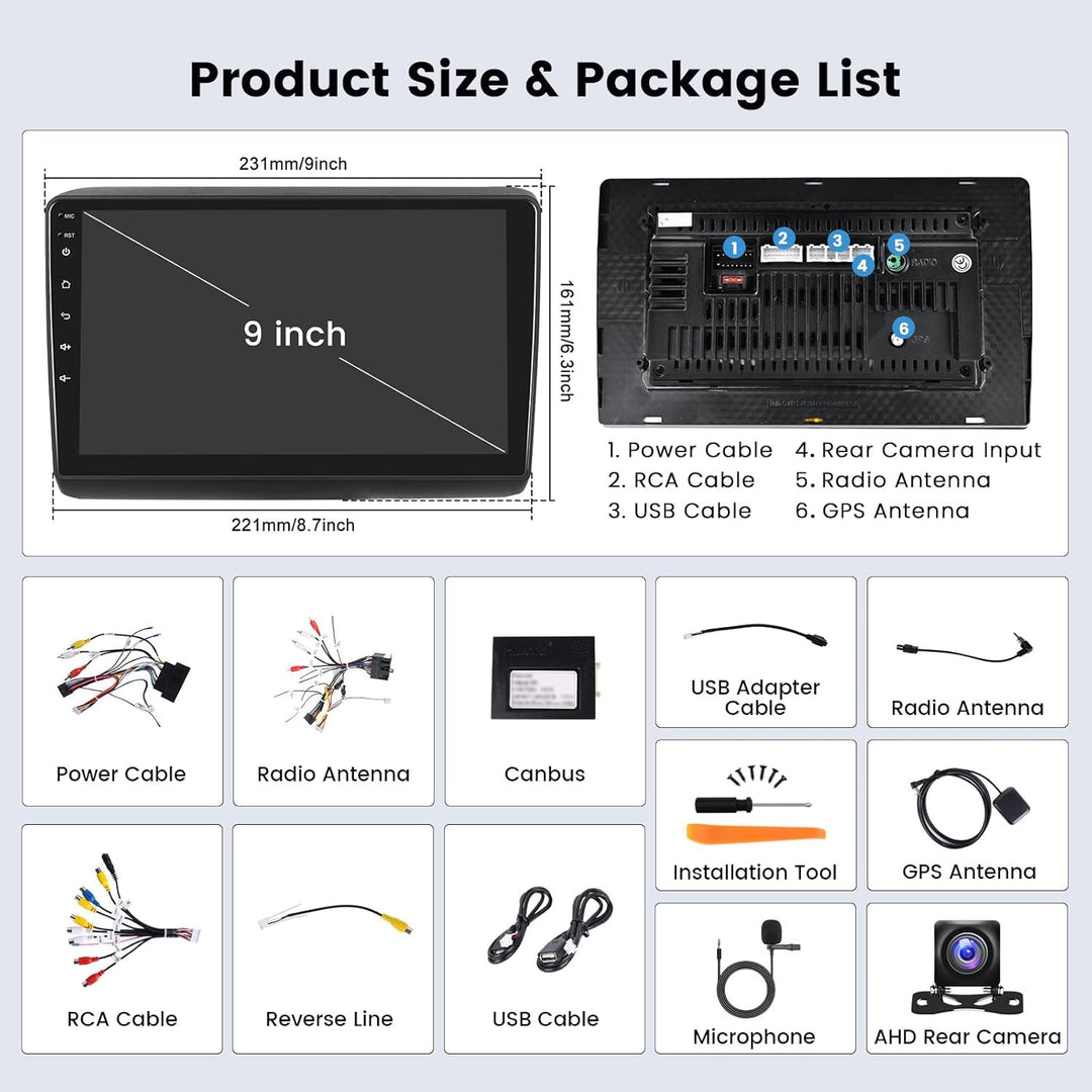 Hikity 2+64G Android 15 Autoradio für FIAT DUCATO 2010/Citroen Jumper/Peugeot Boxer Radio Wireless C