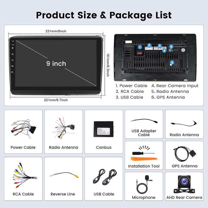 Hikity 2+64G Android 15 Autoradio für FIAT DUCATO 2010/Citroen Jumper/Peugeot Boxer Radio Wireless C