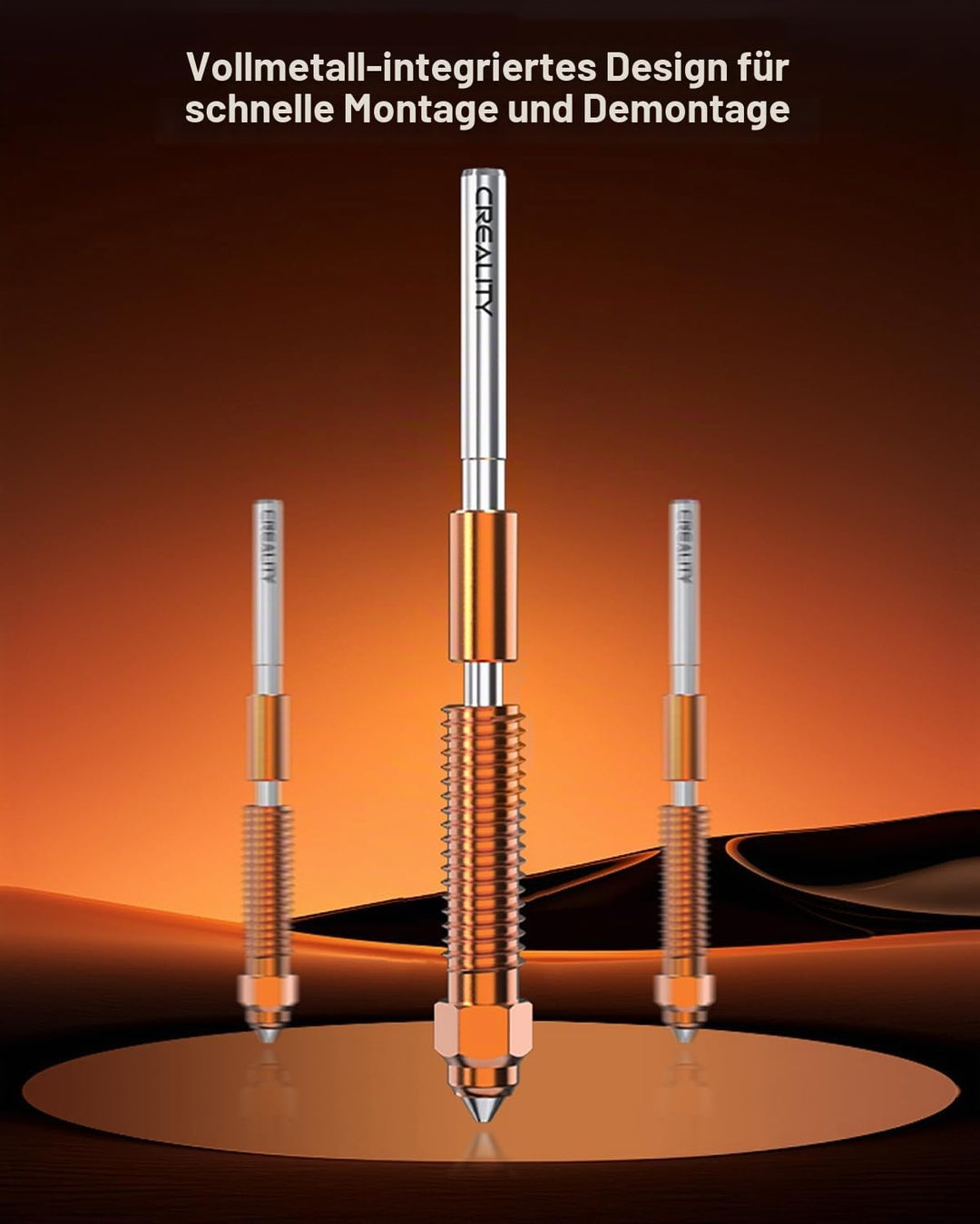 Creality Offizielle K1 SE/K1C/K1 Max/K1 Upgrade Keramik Heizblock Kit, Schnellwechsel-Düsen-Kit, unt