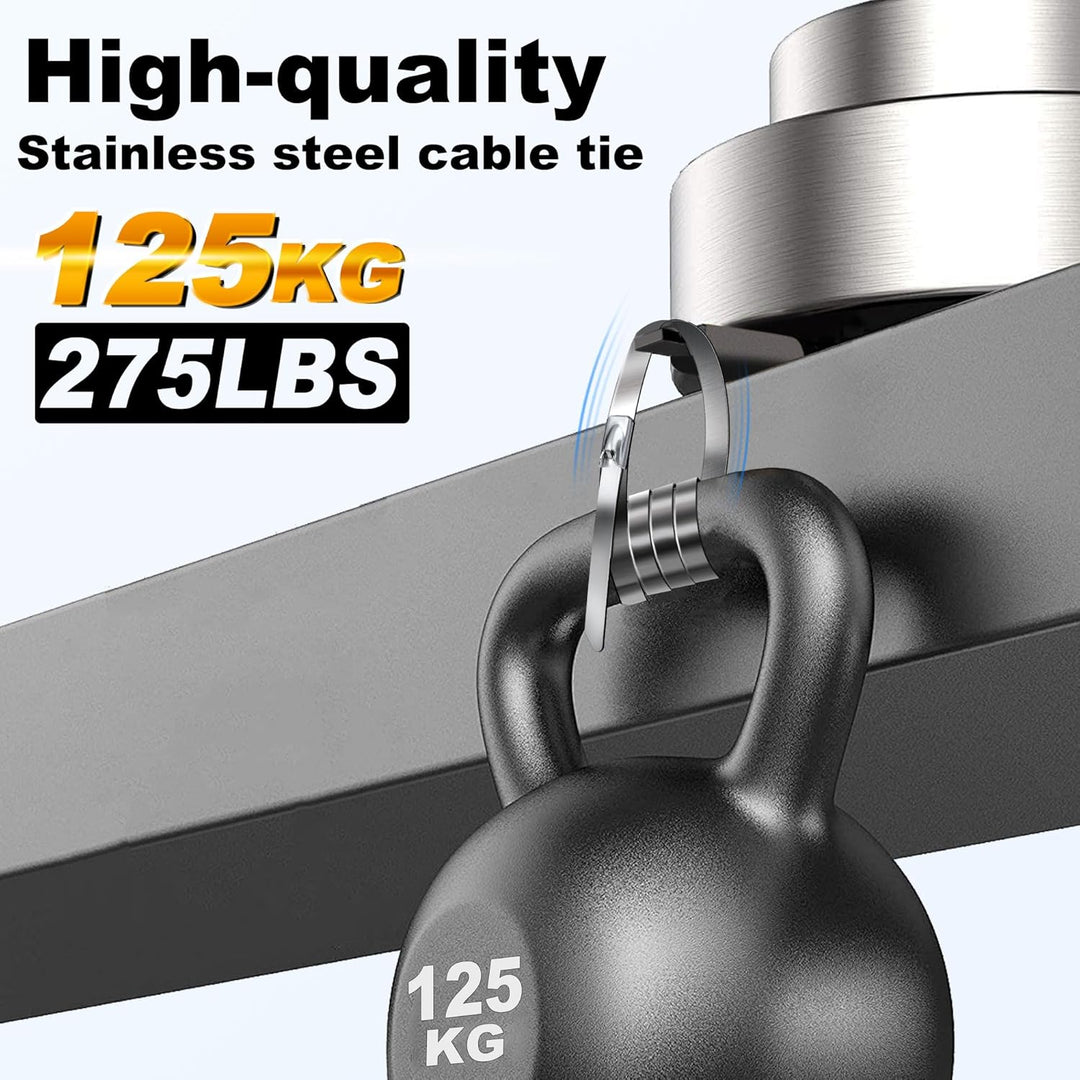 Deecam 500 Stück Edelstahl Kabelbinder 300mmx4,6 mm, Mehrzweck Kabelbinder Metall Rostfrei, Achsmans
