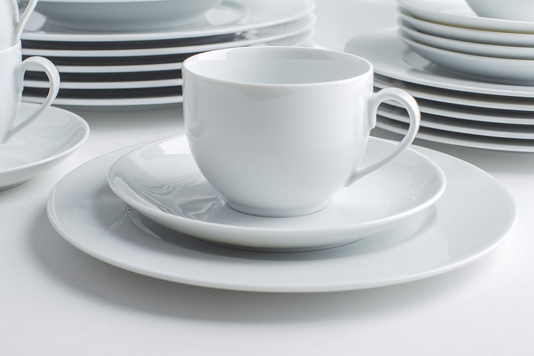 KAHLA Aronda Platte oval 23 cm | weisser Servierteller aus Porzellan Weiss Platte 23 cm, Weiss Platt