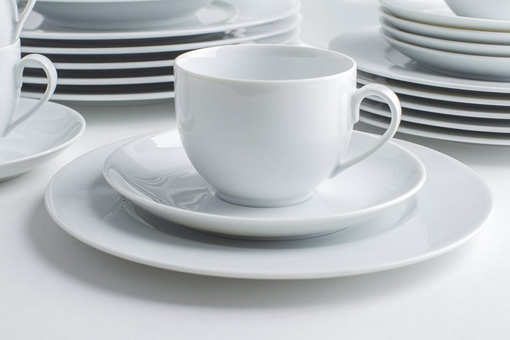 KAHLA Aronda Platte oval 23 cm | weisser Servierteller aus Porzellan Weiss Platte 23 cm, Weiss Platt