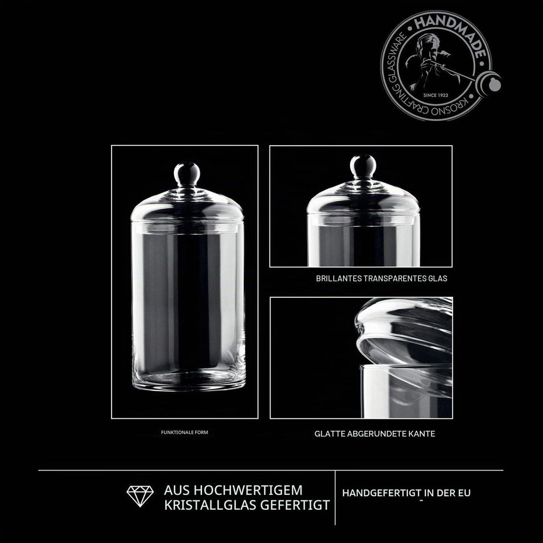 Krosno Glasbehälter mit Deckel 31 cm hoch, 2,7 l, Glamour Kollektion | Kekse, Vorratsdosen, Grosse G