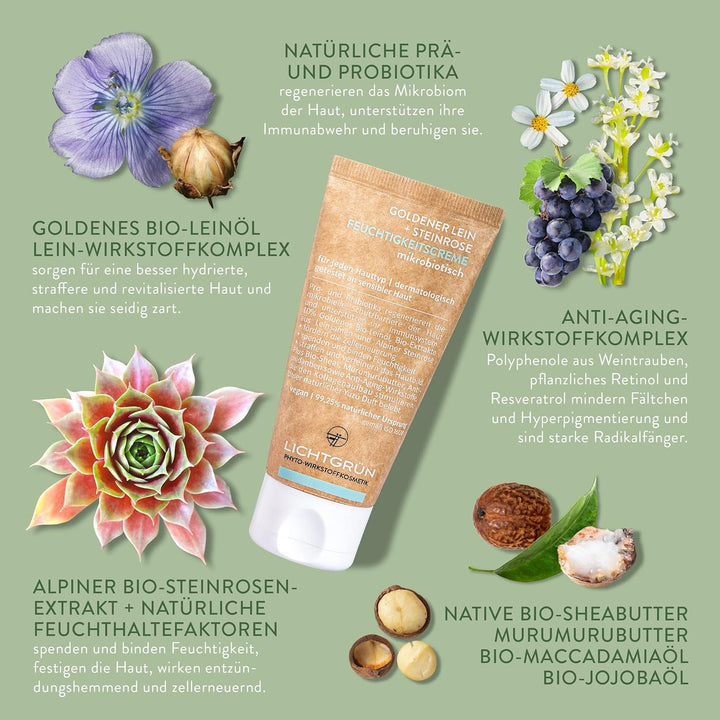 Mizellenschaum 150 ml &amp; Feuchtigkeitscreme 50 ml Set Basics Gesicht LICHTGRÜN® - Mizellen Gesichtsre