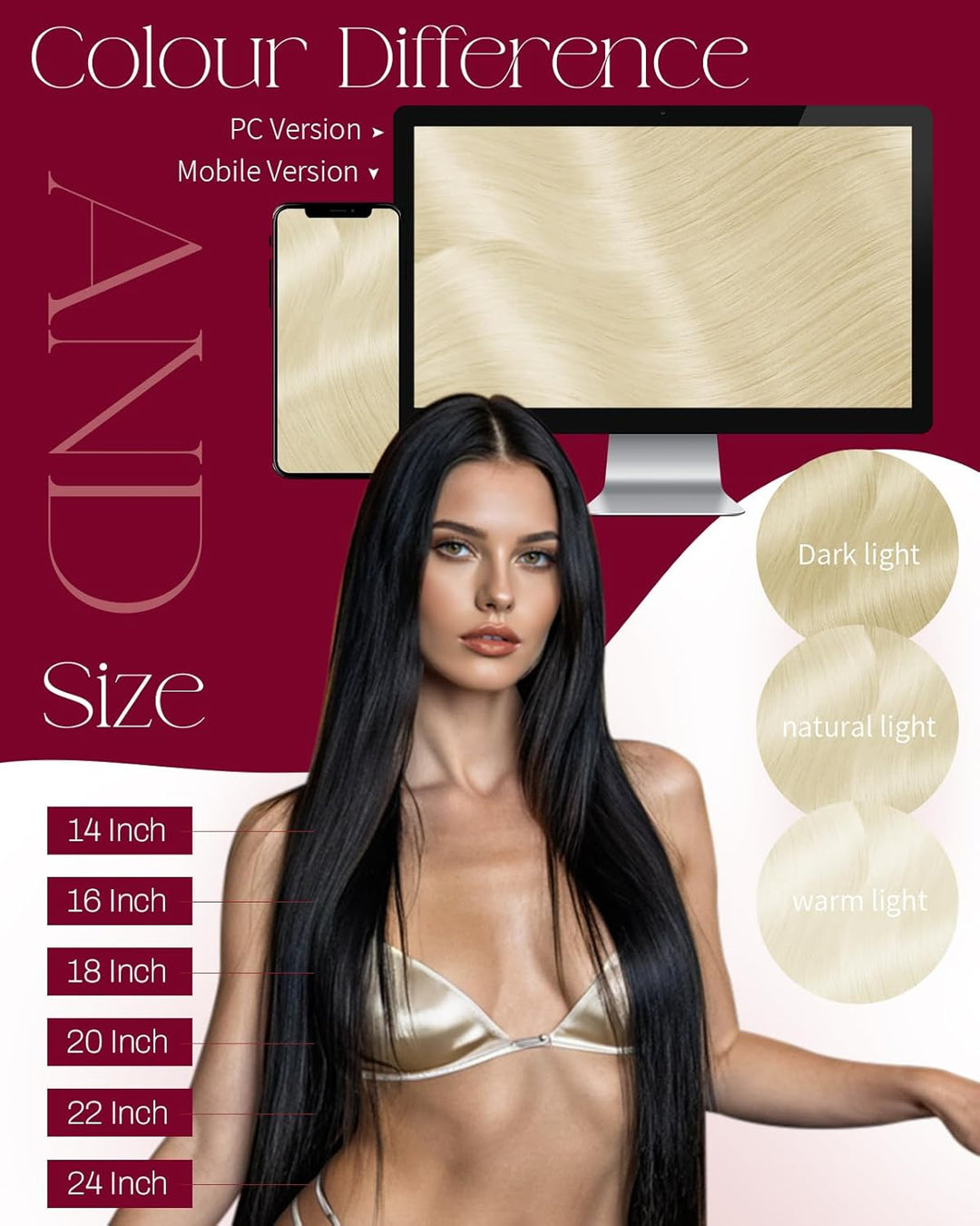 Moresoo 60 cm Haarextension Echthaar Tressen zum Einnähen Platinblond Remy Tressen Extensions Echtha