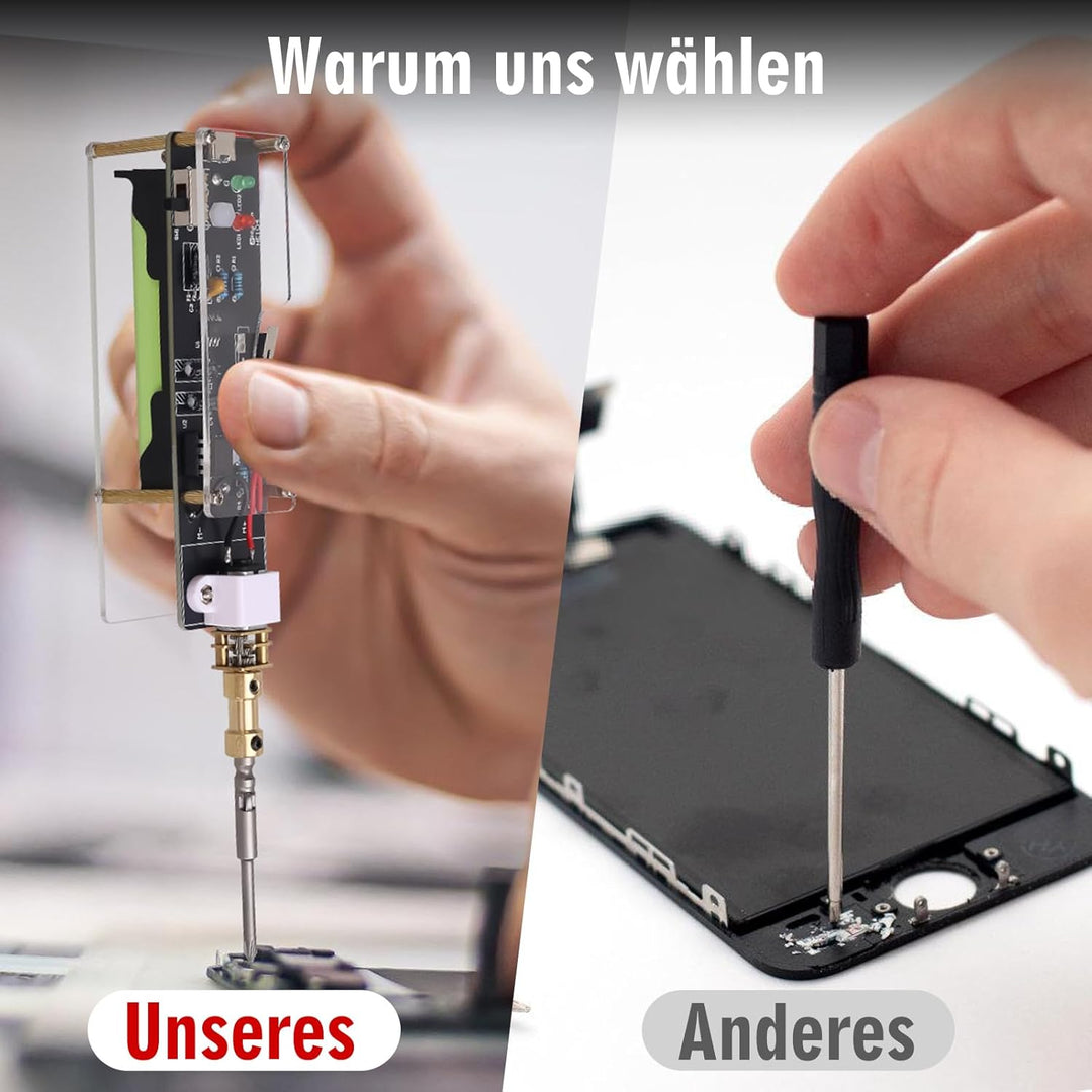 Mini Elektro Schraubendreher Löt Bausatz, ElektoLoter DIY Hand- Elektroschrauber Lötprojekt mit 2 Sc