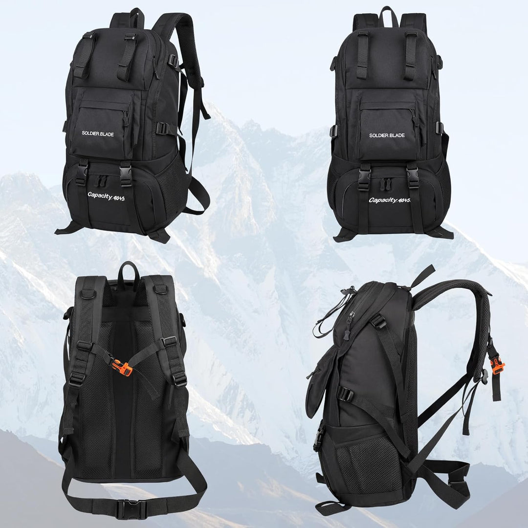 Wanderrucksack Herren Damen 45L Wasserdichter Rucksack Camping Rucksack Trekking Tasche für Trekking