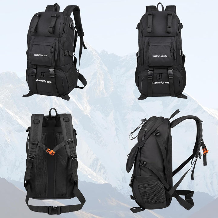 Wanderrucksack Herren Damen 45L Wasserdichter Rucksack Camping Rucksack Trekking Tasche für Trekking