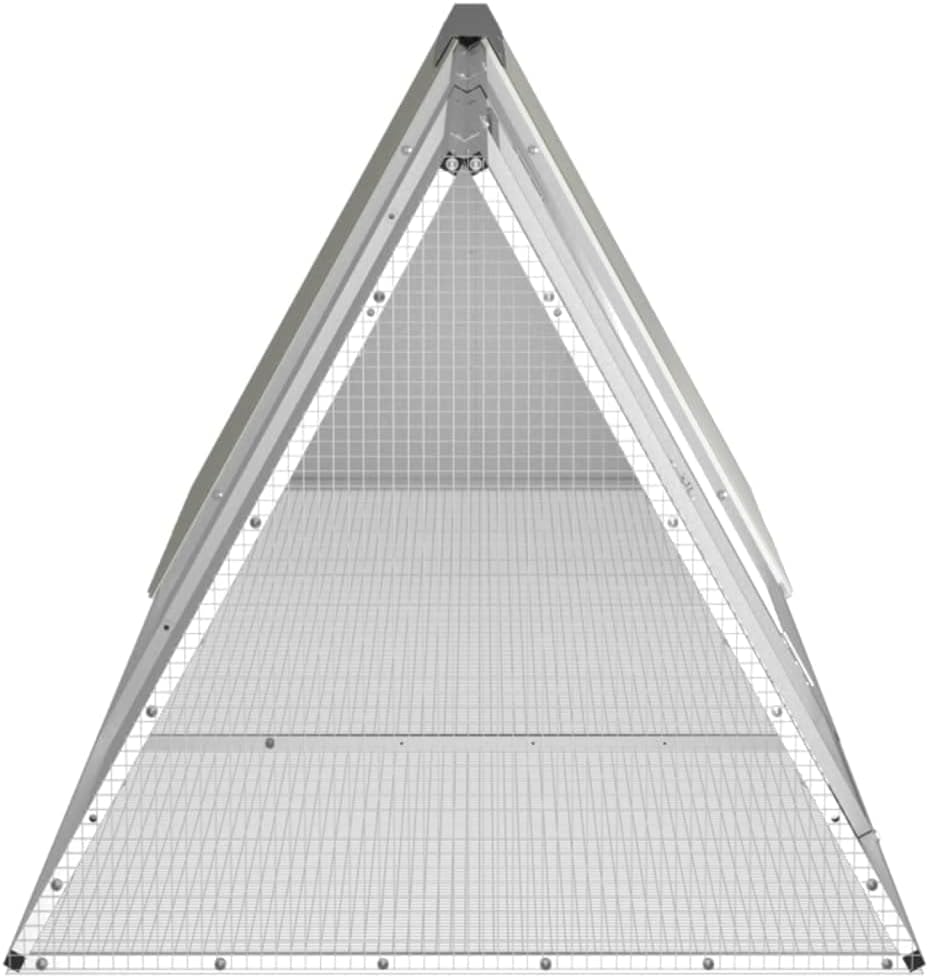 vidaXL Kaninchenkäfig Grau 302,5 x 80,5 x 71 cm Verzinkter Stahl Grau 302.5 x 80.5 x 71 cm, Grau 302