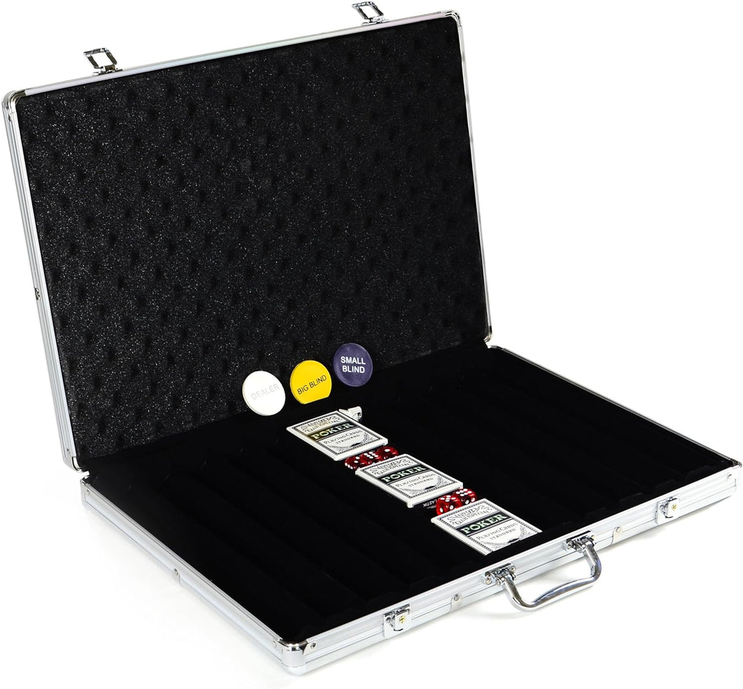 Nexos Trading Pokerkoffer leer + Poker Zubehör für bis zu 1000 Pokerchips