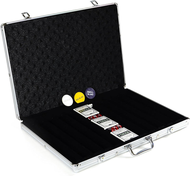 Nexos Trading Pokerkoffer leer + Poker Zubehör für bis zu 1000 Pokerchips