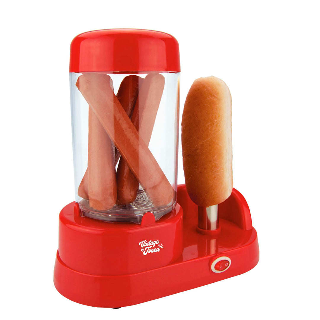 JOCCA - Hot Dog Maker, 350W Leistung, Edelstahl-Stab, Platz für 6 Würstchen, Perfekt für Partys, Ges