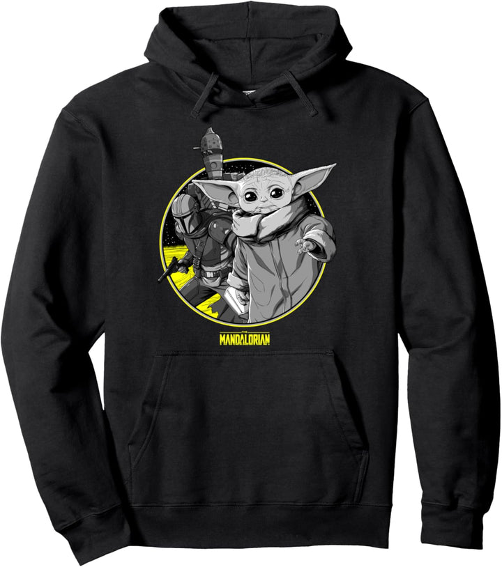 Star Wars The Mandalorian The Child IG-11 Group Shot Pullover Hoodie