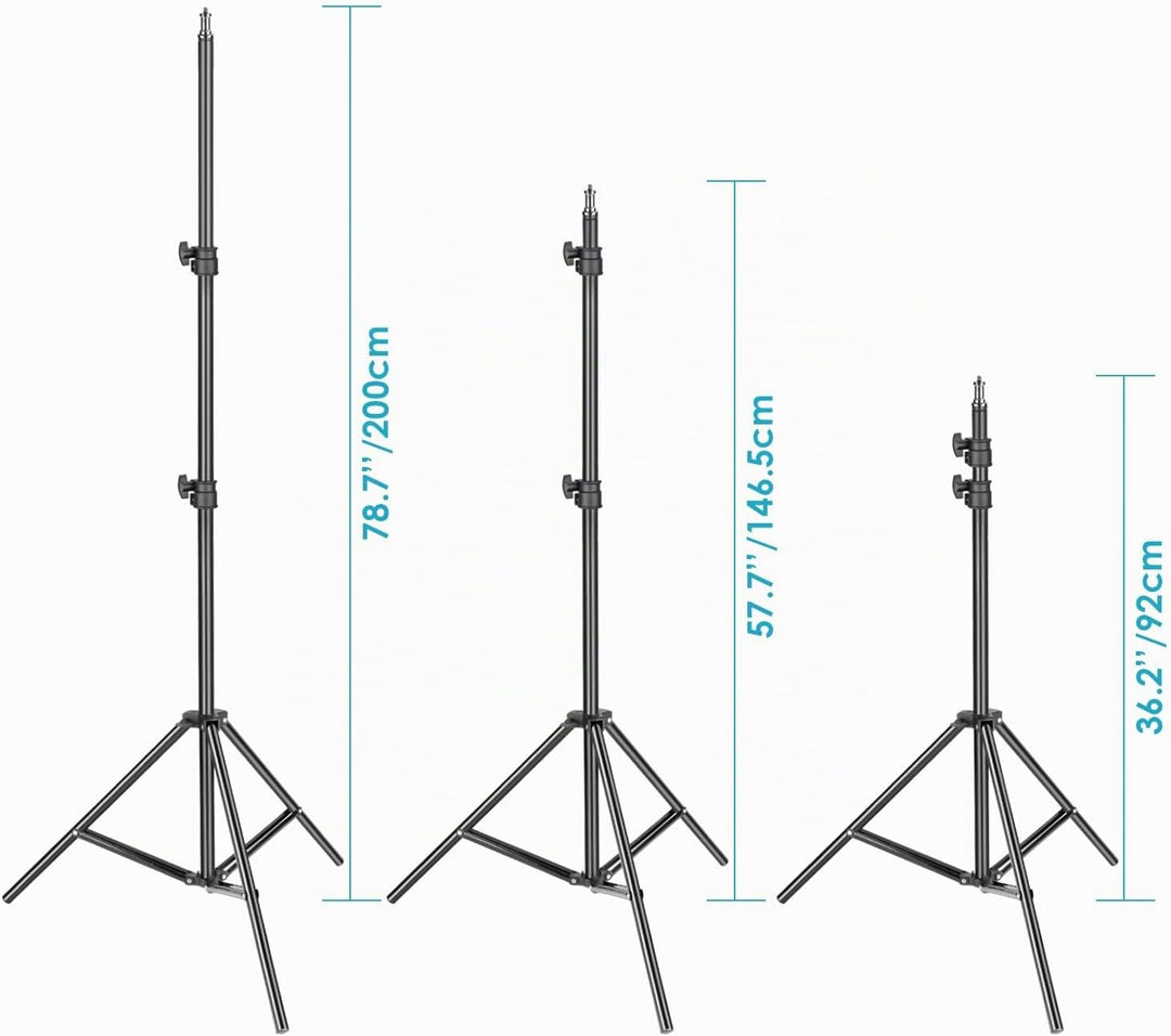 Neewer Fotografie-Lichtstativ, 3-6.6ft/92-200cm verstellbarer stabiler Stativständer für Reflektoren