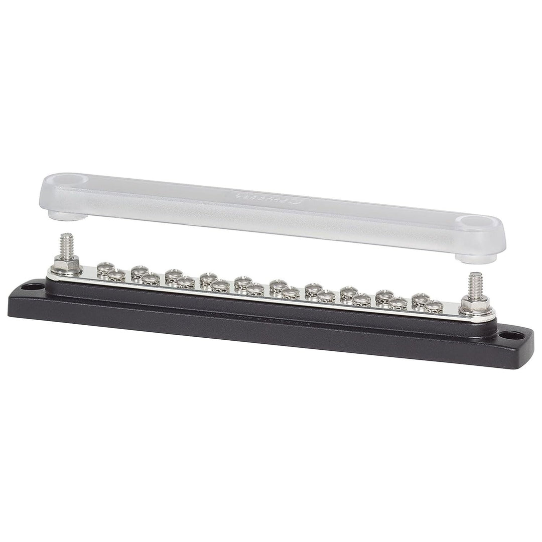 Blue Sea Systems Mini-Sammelschiene, 100 A, 1 Stück 150a, 20 Schrauben mit Abdeckung, 150a, 20 Schra