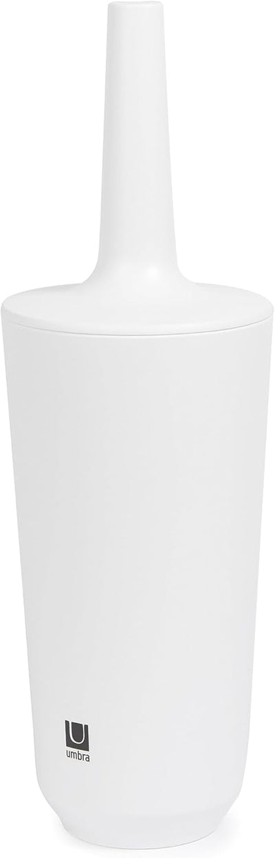 Umbra 1004478-660 Corsa Toilet Brush, WC-Büstenhalter aus Keramik, Weiss Toilettenbürstenhalter Weis