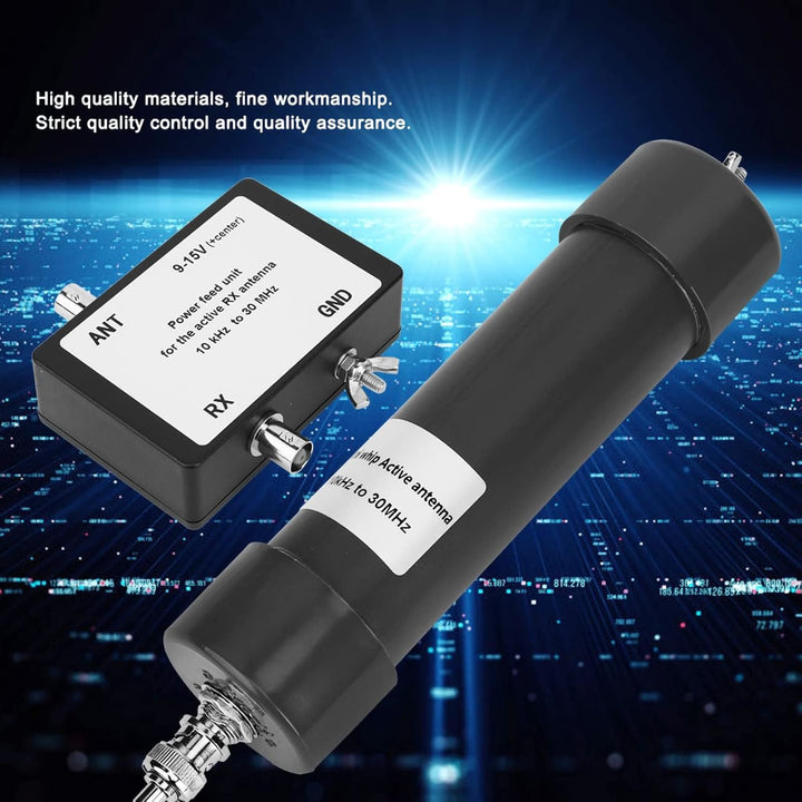 Mini Whip Aktive Antenne Kurzwellenradio 10 kHz bis 30 MHz mit 8m Kabel portabel für Empfang Kommuni