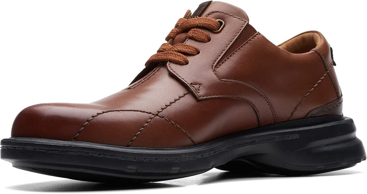 Clarks Herren Gessler SpitzeOxford 39.5 EU Weit Dark Tan Leder, 39.5 EU Weit Dark Tan Leder