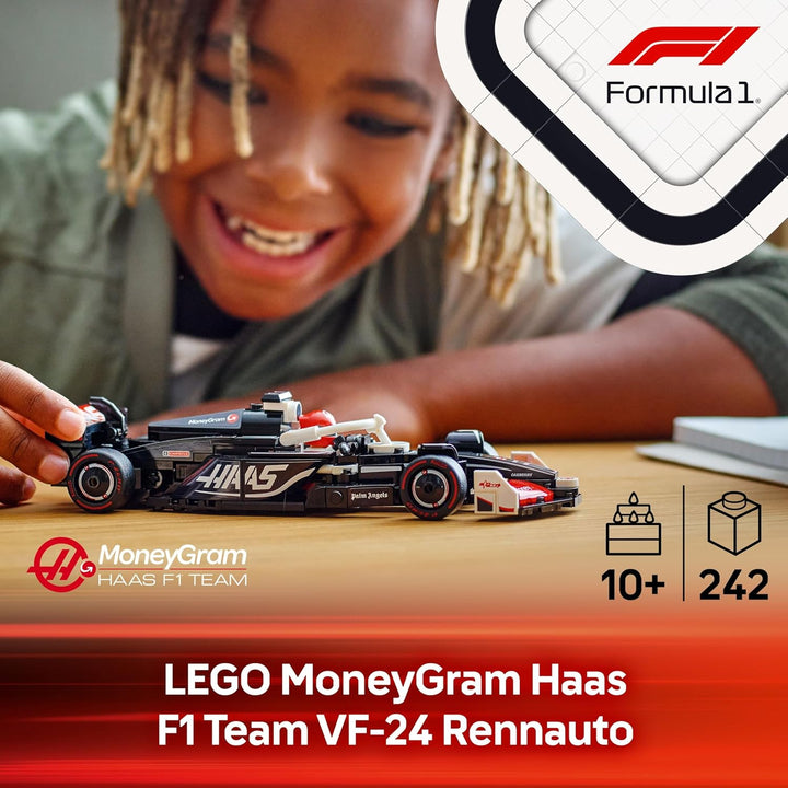 LEGO Speed Champions MoneyGram Haas F1 Team VF-24 Rennauto - Spielzeug mit Formel 1 Minifigur zum Sa