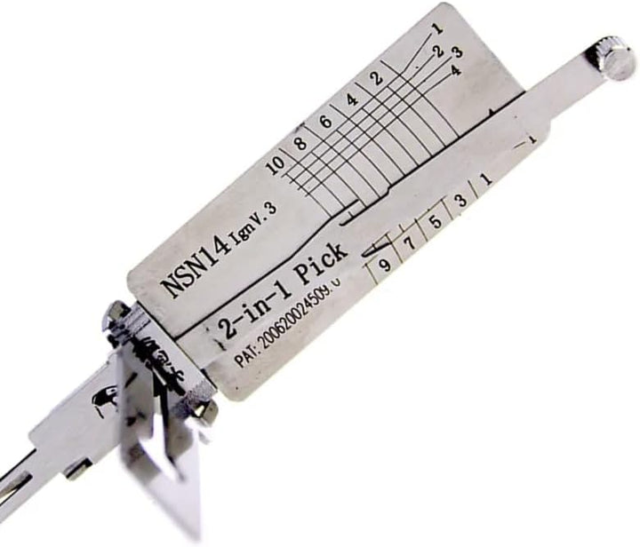 RLOKK NSN14 2 in 1 Dietrich und Decoder, Autoschlüsselleser, Auto Lock Pick, Professionelle Schlosse