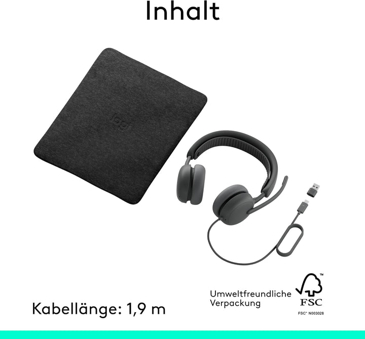 Logitech Zone Wireless 2 ES for Business – Kabelloses Headset mit Geräuschunterdrückung und Adaptive