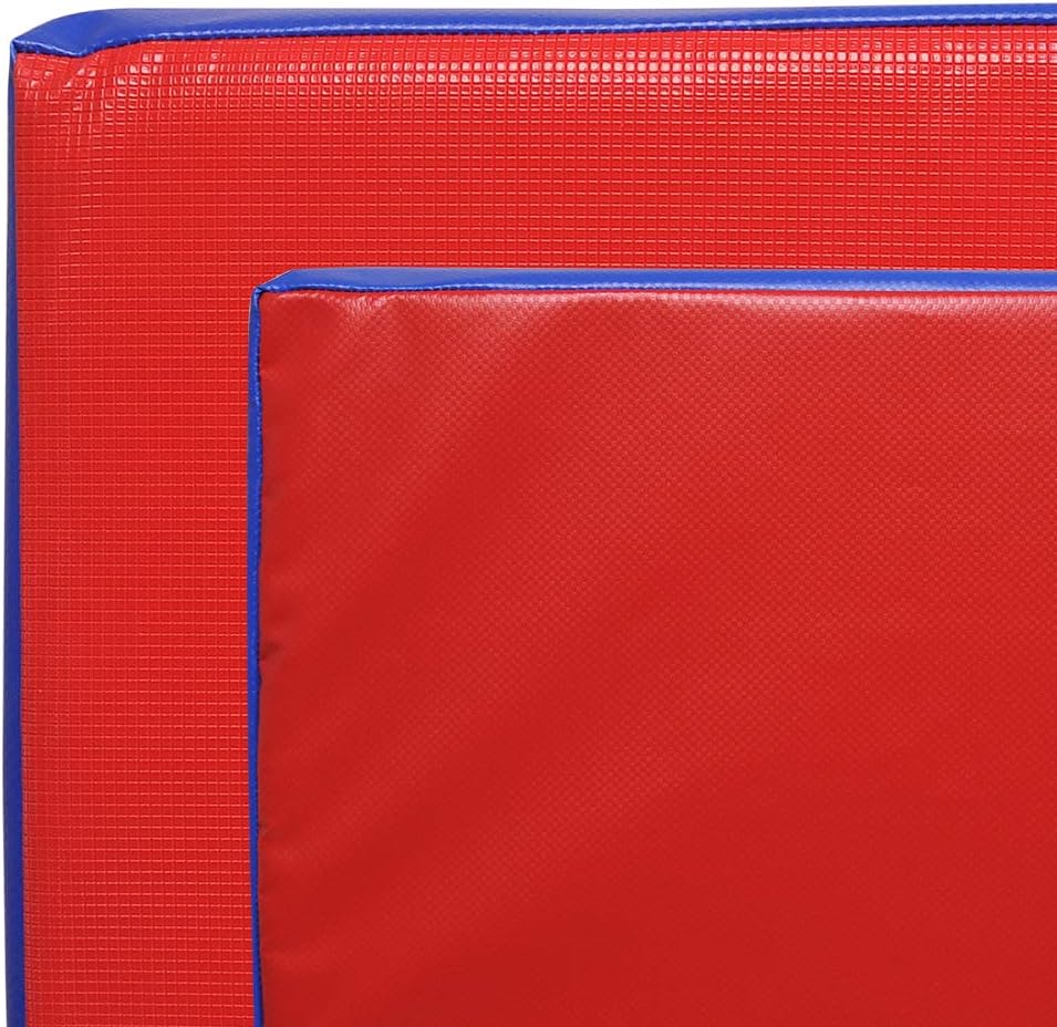 Grevinga® Turnmatte VB 80 | Blau, 200 x 200 cm, Turnen, Klappbar auf 100 x 100 cm Rot-Blau 200 x 100