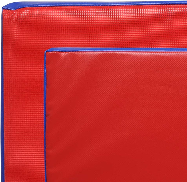 Grevinga® Turnmatte VB 80 | Blau, 200 x 200 cm, Turnen, Klappbar auf 100 x 100 cm Rot-Blau 200 x 100