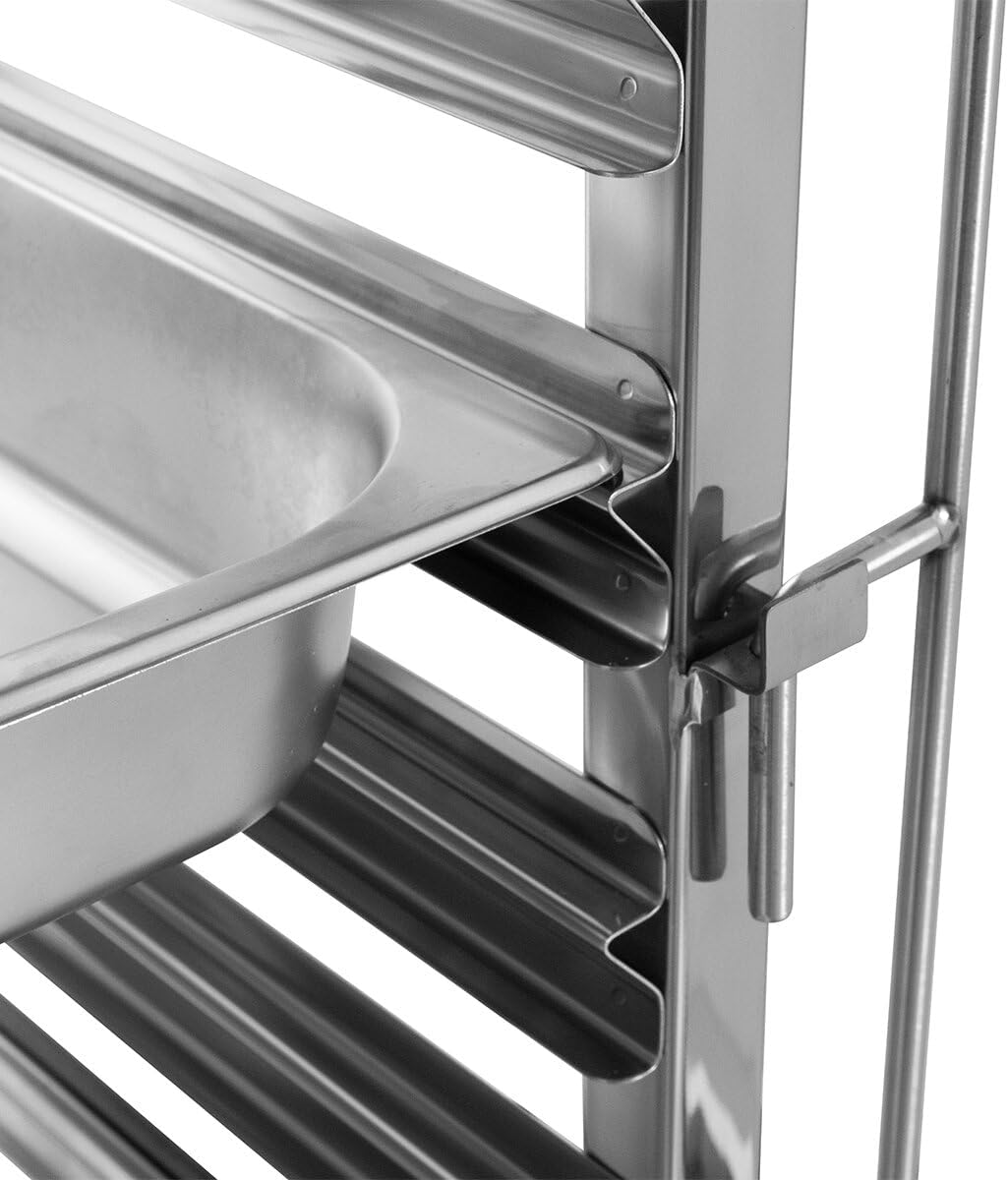 GastroHero Regalwagen ECO 15 Etagen EN 40x60 Tablettwagen Edelstahl Transportwagen Gastronomie Gross
