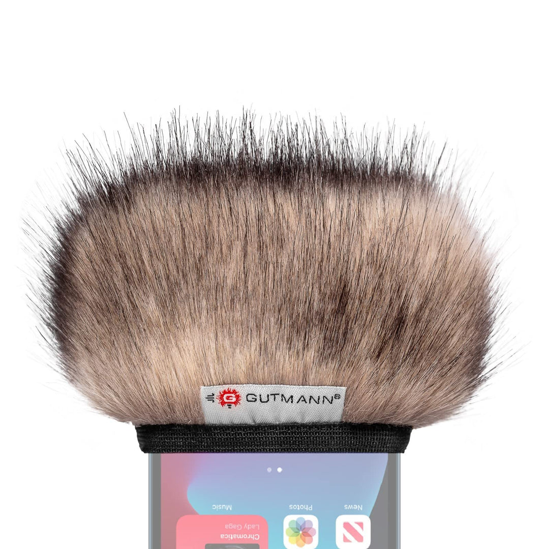 Gutmann Mikrofon Windschutz Fell für iPhone 12 & 13/12 & 13 Pro / 12 & 13 Pro Max CAT Handgefertigt