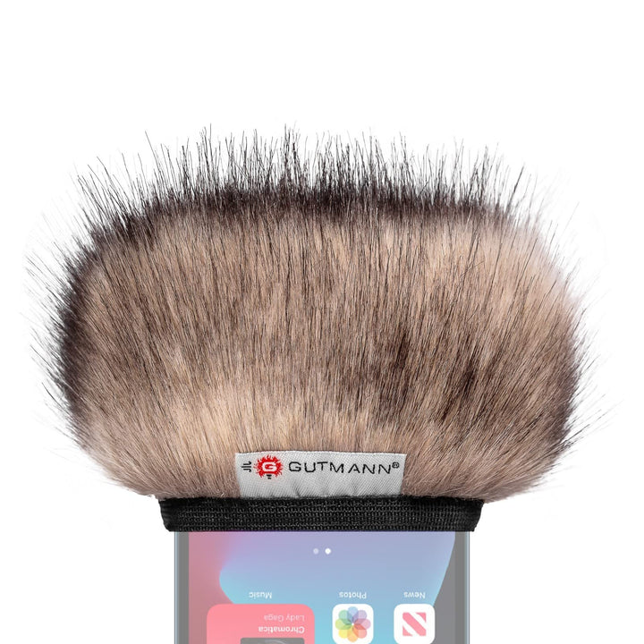 Gutmann Mikrofon Windschutz Fell für iPhone 12 & 13/12 & 13 Pro / 12 & 13 Pro Max CAT Handgefertigt