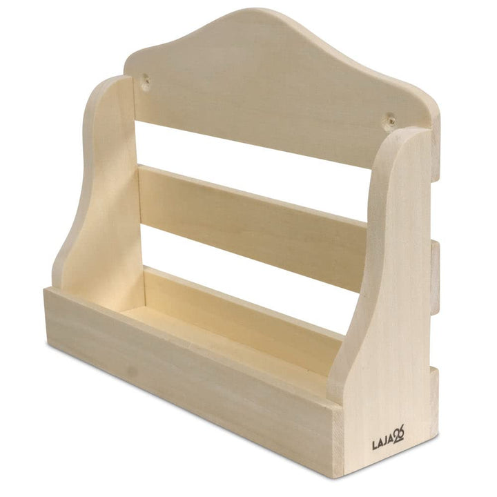 Sauna Wandregal 17x21x6 cm - FSC Espenholz - Platz für 4x Saunadüfte 100 ml Flaschen - Für die Wandm