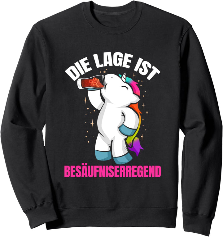 Die Lage ist Besäufniserregend - Einhorn Cola Korn Sweatshirt