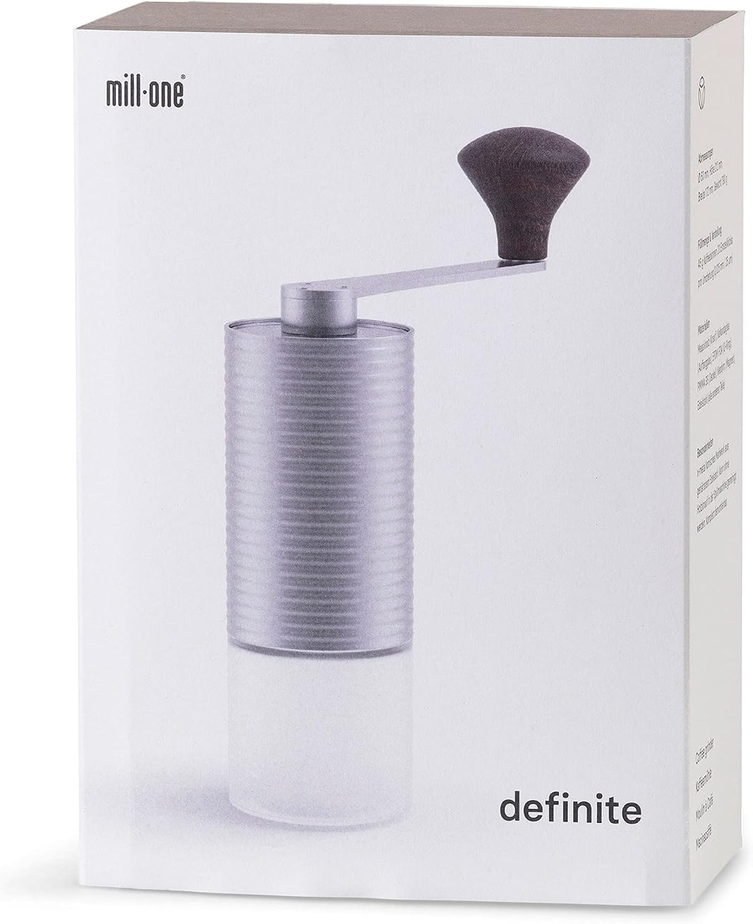 millone definite manuelle Kaffeemühle präzise Mahlgradeinstellung, zwei Edelstahl Mikrokugellager, k