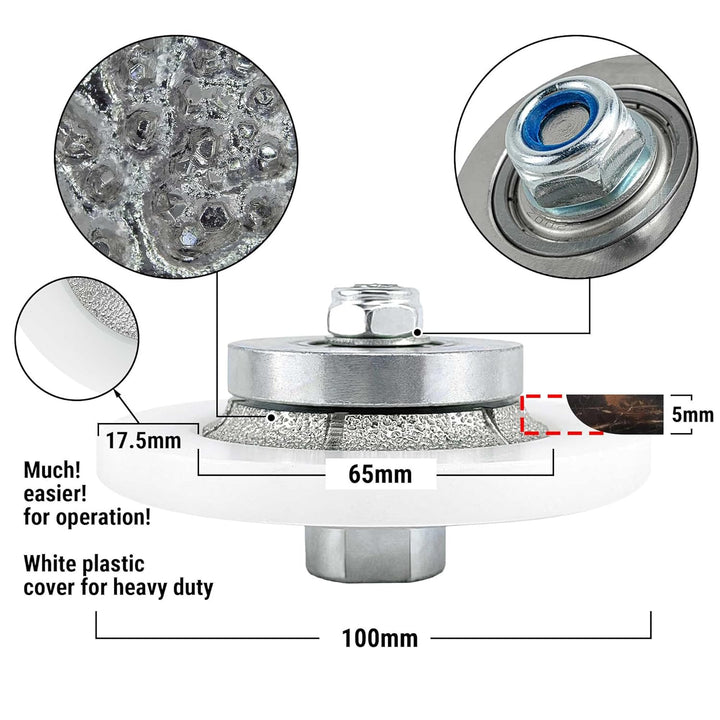 NBB Diamant-Profilscheibe Diamantfräser Fräsbohrer Trennreibahle Profilierungs-Bit für Porzellan Fli