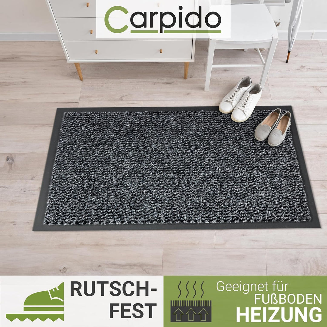 Carpido Fussmatte 60x80 cm für den Innenbereich - Türvorleger schnelltrocknend - Rutschfester Sauber