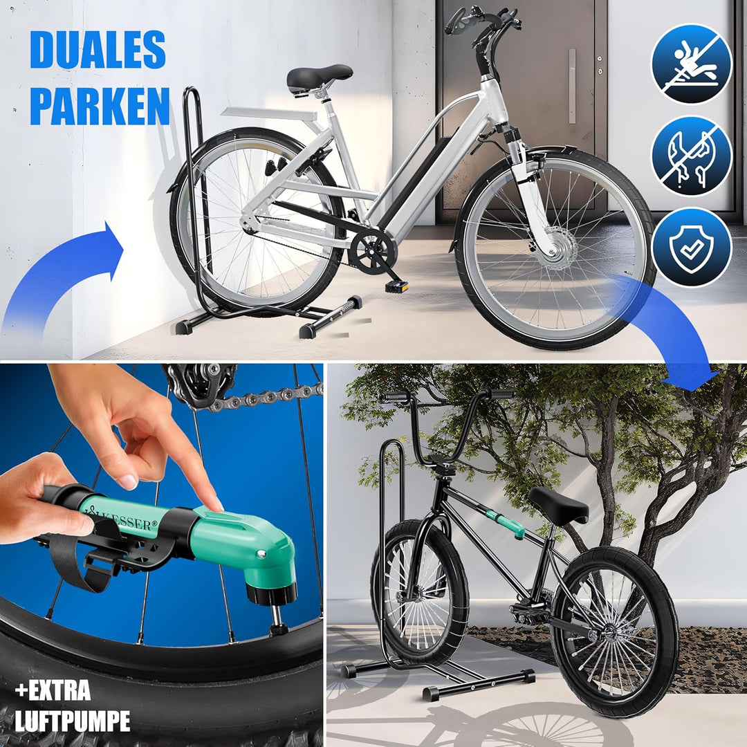 KESSER® Fahrradständer Boden einzeln für Mountainbike, E-Bike, Citybike, Rennrad, MTB | Fahrrad Mont