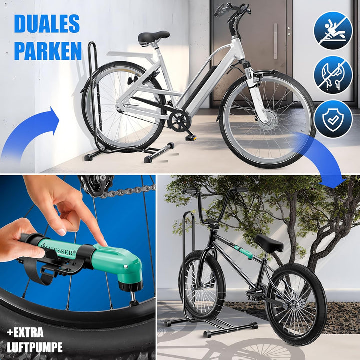 KESSER® Fahrradständer Boden einzeln für Mountainbike, E-Bike, Citybike, Rennrad, MTB | Fahrrad Mont