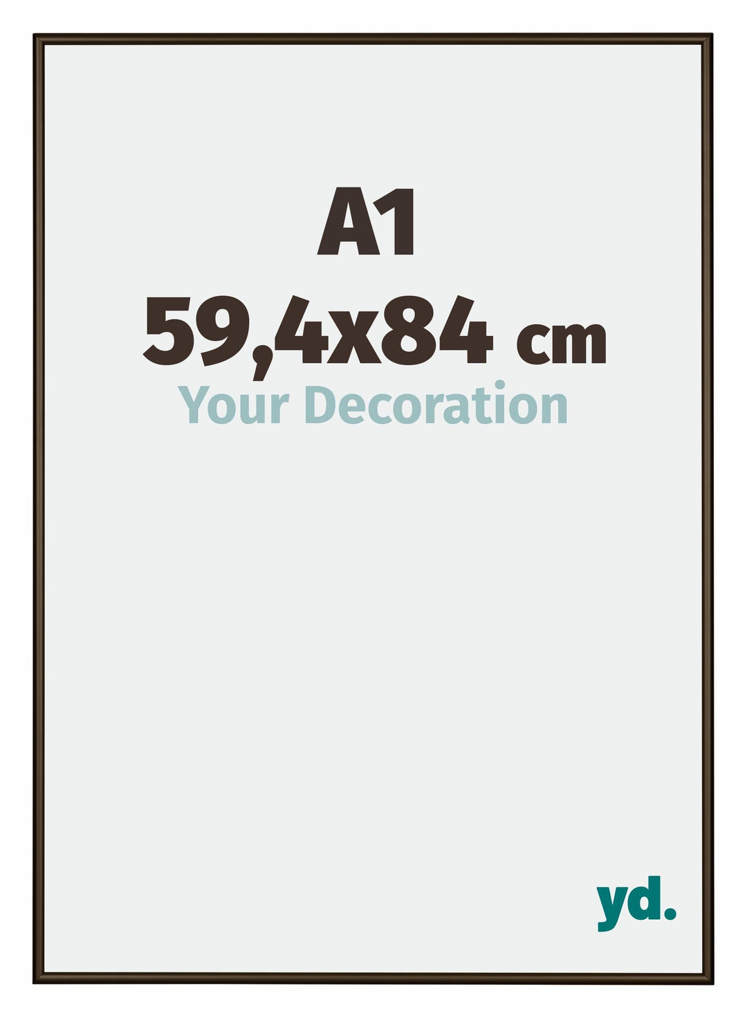 yd. Your Decoration - Bilderrahmen DIN A1 59,4x84 cm - Bilderrahmen aus Aluminium mit Acrylglas - An