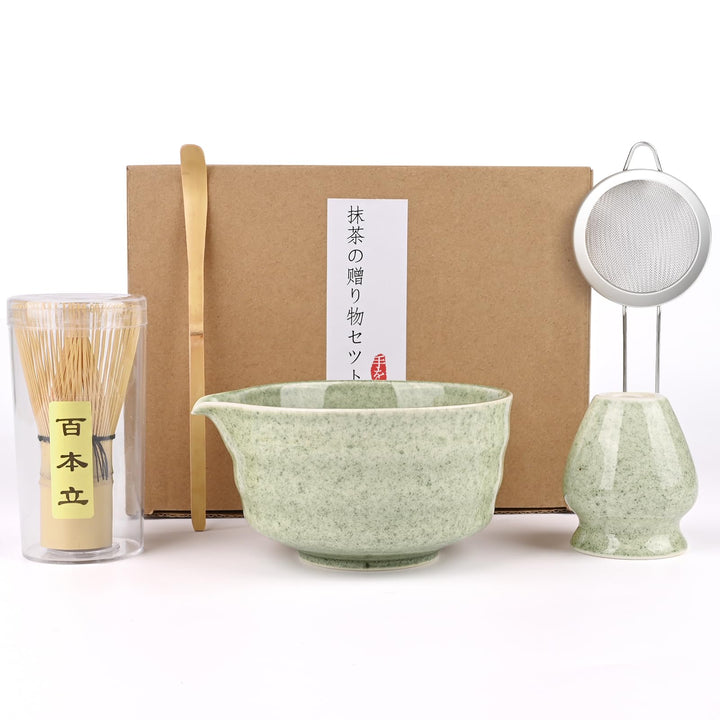 Euakee 5 Stück Matcha Set, Matcha Tea Set, Matcha Whisk Set, Stylisches Matchas Set Mit Matcha Besen
