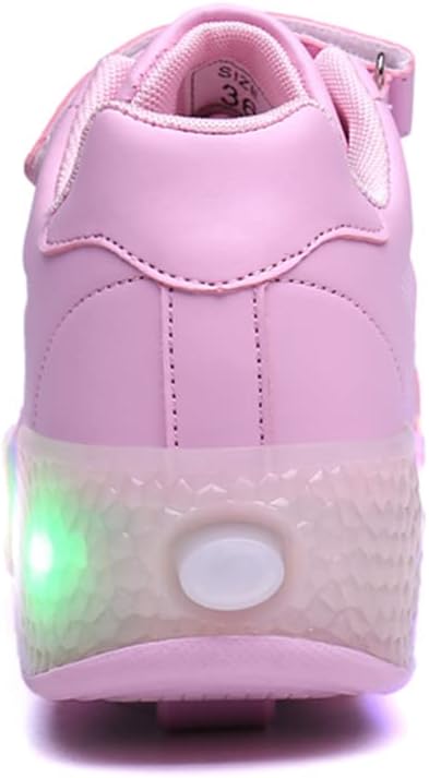 Kinderroller mit LED Licht | Automatisch Einziehbar & Abnehmbare Vorderreifen | Outdoor-Spiel-Schuhe