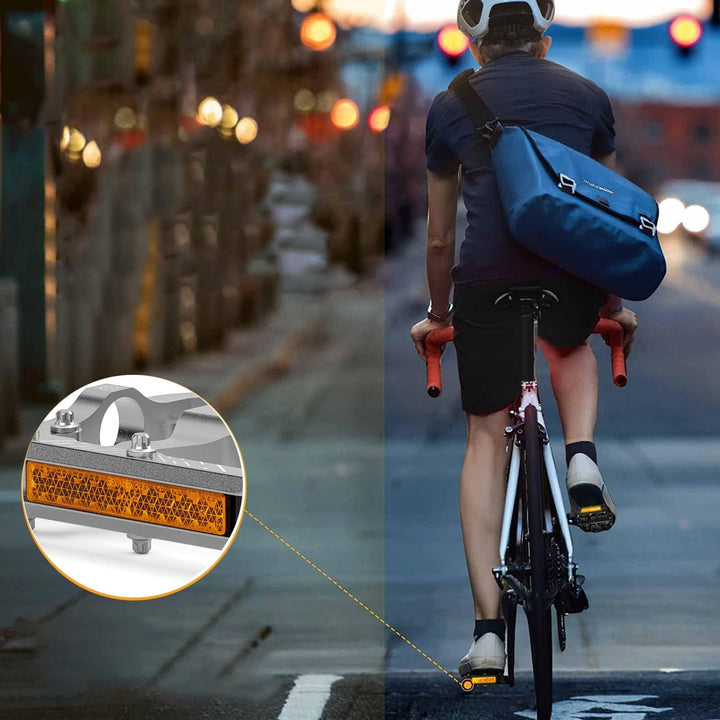 CXWXC Fahrradpedale mit Reflektoren 9/16 Zoll CNC Aluminium MTB Pedale Leichtgewichts, Antirutsch fü