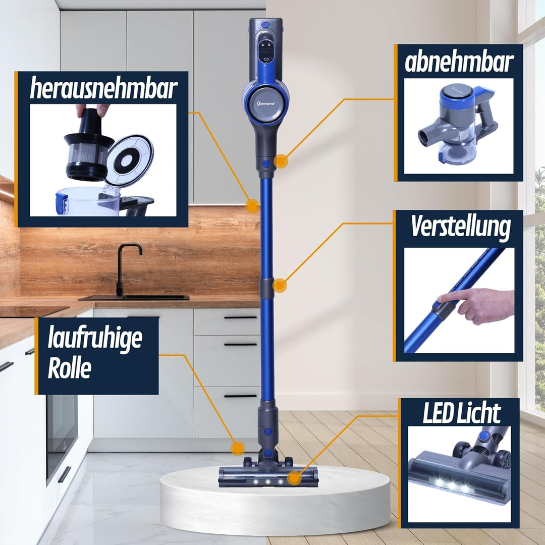 Akku Staubsauger VARIO150, 3in1 Handstaubsauger mit 360.000 Liter/Akkuladung, sehr leicht &amp; kompakt,